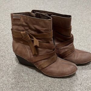 Pikonolos vintage leather zip midi boots Size 10